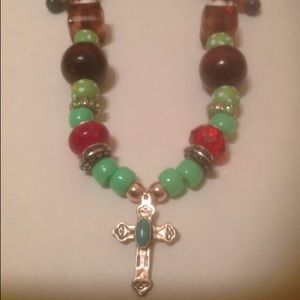 Southwestern Cross Necklace